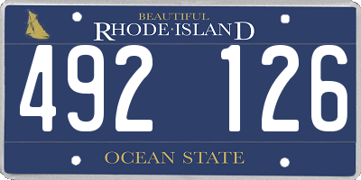 RI license plate 492126