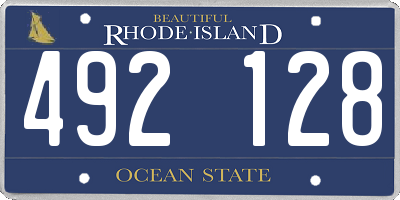 RI license plate 492128