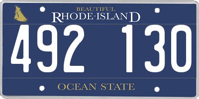 RI license plate 492130