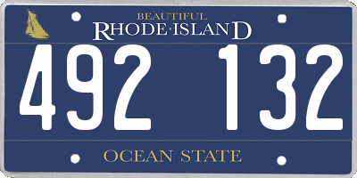 RI license plate 492132