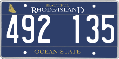 RI license plate 492135