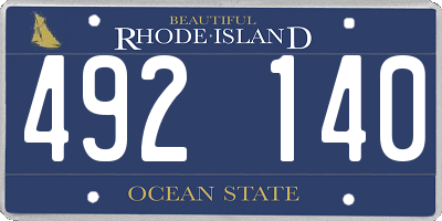 RI license plate 492140