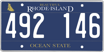 RI license plate 492146
