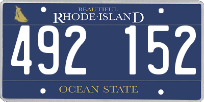 RI license plate 492152