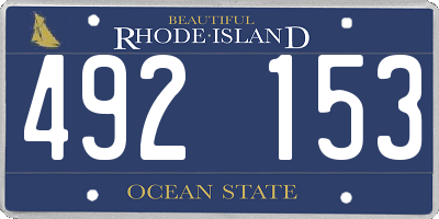 RI license plate 492153
