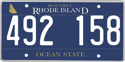 RI license plate 492158