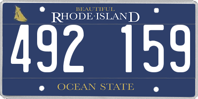 RI license plate 492159