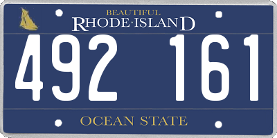 RI license plate 492161