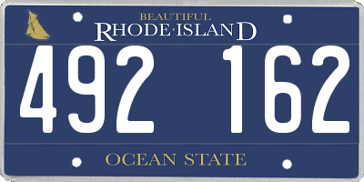 RI license plate 492162