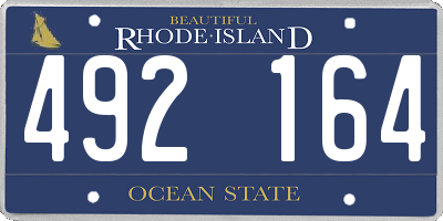RI license plate 492164