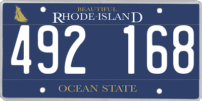 RI license plate 492168
