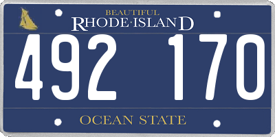 RI license plate 492170