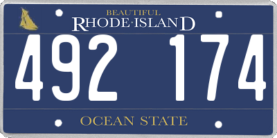 RI license plate 492174