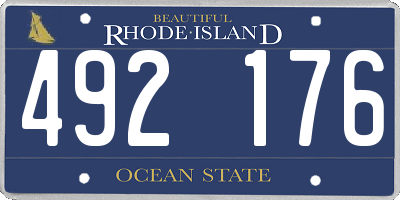 RI license plate 492176