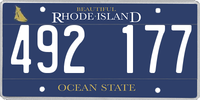 RI license plate 492177