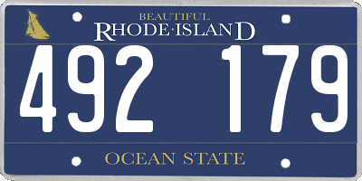RI license plate 492179