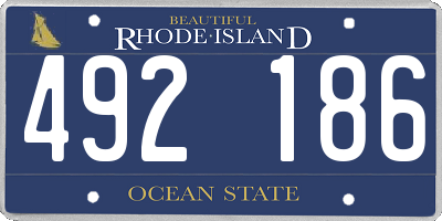 RI license plate 492186