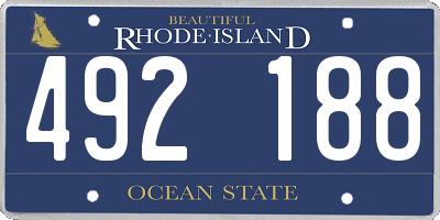RI license plate 492188