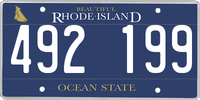 RI license plate 492199