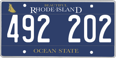 RI license plate 492202