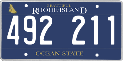 RI license plate 492211