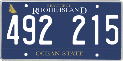 RI license plate 492215