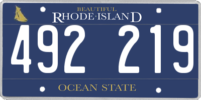 RI license plate 492219