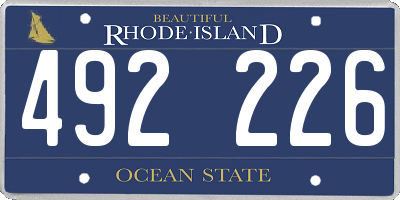 RI license plate 492226