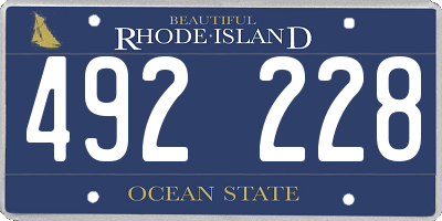 RI license plate 492228