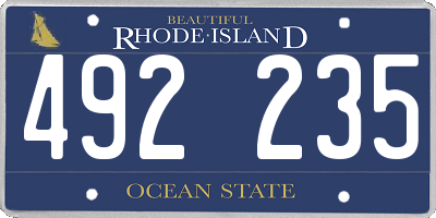 RI license plate 492235