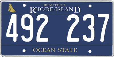 RI license plate 492237