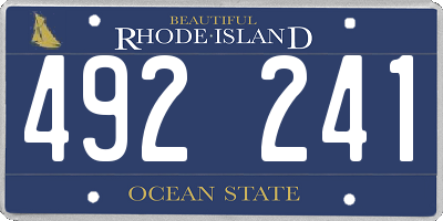 RI license plate 492241