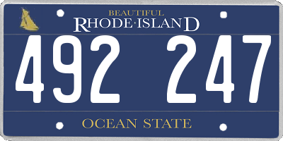 RI license plate 492247