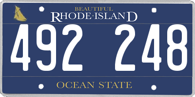 RI license plate 492248