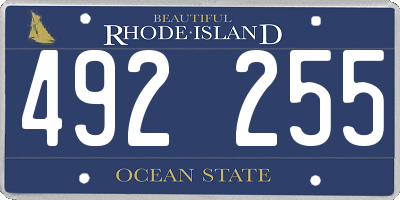 RI license plate 492255