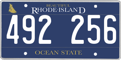 RI license plate 492256