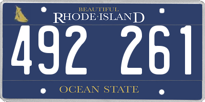 RI license plate 492261