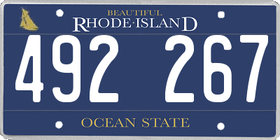 RI license plate 492267