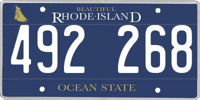 RI license plate 492268