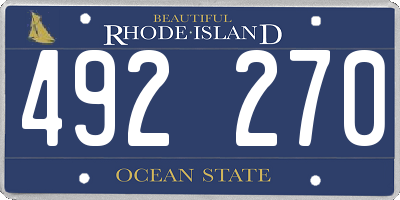 RI license plate 492270