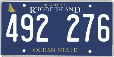 RI license plate 492276