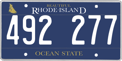 RI license plate 492277