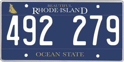 RI license plate 492279