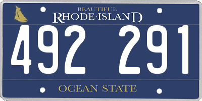 RI license plate 492291
