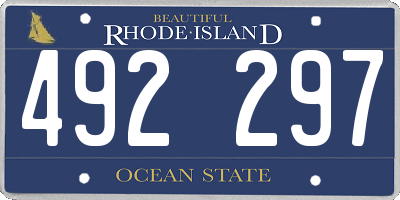 RI license plate 492297