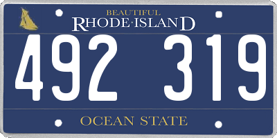 RI license plate 492319