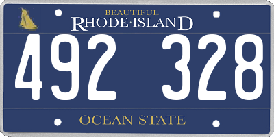 RI license plate 492328