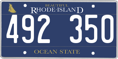 RI license plate 492350