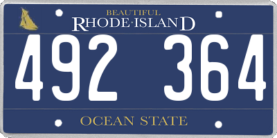 RI license plate 492364
