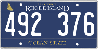RI license plate 492376